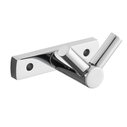 Crochet double pour salle de bains, chromé (HACEKVCR)