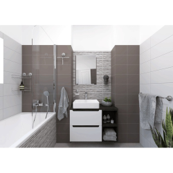  Multi Ecoloc Support de sèche-cheveux, fixation sans vis, chrome (ECO30)