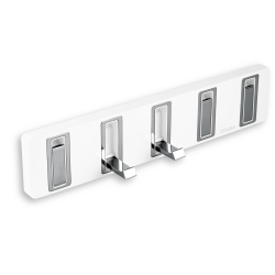 Novaservis  Crochet de salle de bains  33,7 cm, montage par perçage, chrome blanc  (65543.4)