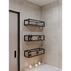 Naturel Etagère Naturel Blackframe 60x15x20 cm érable brillant BFRAMEPOL1