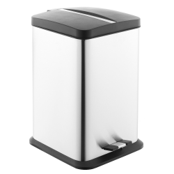 Optima Poubelle à poser 20 l acier inoxydable, noir mat (KOS20PLCTVER)