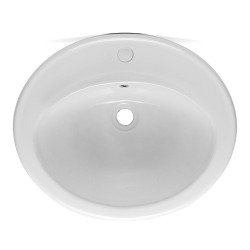 Vasque à encastrer Multi 55 x 47,5 cm en céramique, 1 trou robinet centré, blanc (1690NEW)