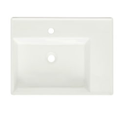 Vitra  Lavabo SAT Cube Way 60x46 cm avec trou pour robinet au centre SATCW6046P