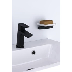 Mélangeur lavabo Ravak 10° Free noir sans bec noir X070150