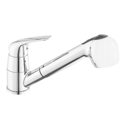 Siko S-Line Pro mitigeur d'évier sur pied avec douchette extractible, 2 jets, chrome (SIKOBSLPRO283)