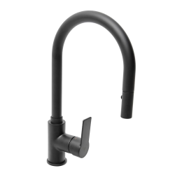 Swiss Aqua Technologies Mélangeur évier Swiss Aqua Technologies B-Way avec bras pivotant, 2 jets noir mat SATBSBW183