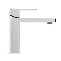 Swiss Aqua Technologies Vision mitigeur lavabo à levier sur pied, sans vidage, chrome brillant (SATBSVI271)