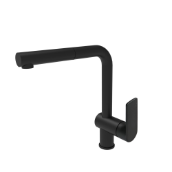 Swiss Aqua Technologies B-Way mitigeur de cuisine sur pied avec douchette extractible, noir mat (SATBSBW185)