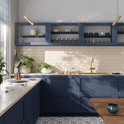 Ceramia Timeless 68x45x21 cm évier encastrable en inox 304 + mitigeur inox avec douchette extractible, or brossé (TMLKST-6845BG-M1)