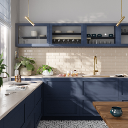 Ceramia Timeless 68x45x21 cm évier sous plan en inox 304 + mitigeur inox avec douchette extractible, or brossé (TMLKSU-6845BG-M2)