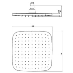 Système de douche Novaservis Metalia 58 douche encastrée avec mitigeur à levier chrome SADA58051R,0