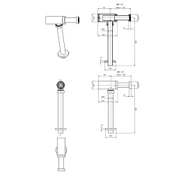 Siphon de lavabo Swiss Aqua Technologies Project 5/4 DN32 noir plastique mat SATSIFMPLB
