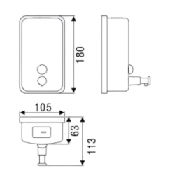 BEMETA Distributeur de savon en acier inoxydable, chrome (DM850NRZ)