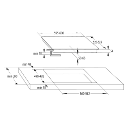 Mora plaque de cuisson vitrocéramique encastrable à induction (VDIT67EX)
