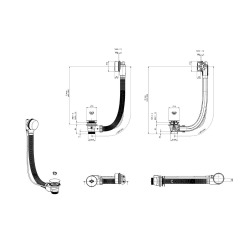 Automatisme de vidage 80 cm SAT Project, noir mat (SATAVA80PRO8)