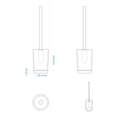 Swiss Aqua Technologies Ella Brosse WC , bois/blanc (SATDELLA37BI)