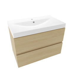 Verona 80x50x45,5 cm meuble de salle de bain mural, sans lavabo, bois clair (VERONA80SDBU)