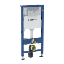 Geberit Pack Bâti-support Duofix 112cm + Plaque de commande Chrome Delta20 + fixations murales (458.134.21.3)