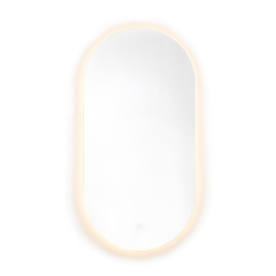 Project 60x120 cm miroir ovale avec éclairage LED, film chauffant anti-buée et capteur (ZPROV12060LED)