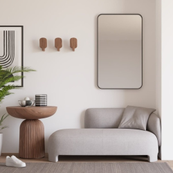 60x80 cm miroir rectangulaire, cadre en aluminium, noir (SATZOB6080CE)