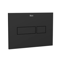 Roca Plaque de commande double touche en plastique, noir mat (A890220206)