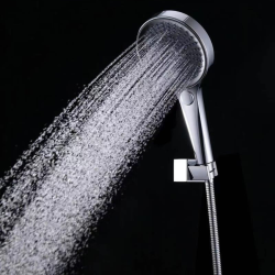 Douchette à main 3 jets,  diamètre 12,5 cm, noir/chrome (SATBSRS81)