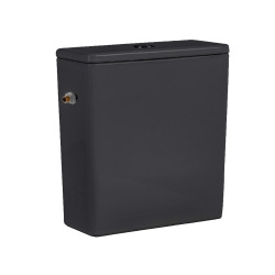 WC à poser sans bride en céramique avec abattant SoftClose + réservoir de chasse, alimentation latérale, blanc (CEPX030RREXVP)