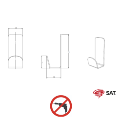 Swiss Aqua Technologies Mood crochet de salle de bain, sans vis, à coller,  blanc (SATDMOOD21B)