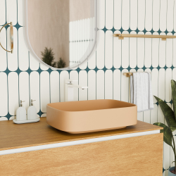 PixL 49,5 x 37 x 13,5 cm vasque à poser Infinitio, sans trop-plein, gris (CEPX4937GRM)