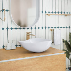 Ceramia PixL 51 x 38 x 19 cm vasque à poser Infinitio, sans trop-plein, blanc (CEPX5038)