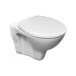 S-line Pro Cuvette suspendue avec vidange horizontal + Abattant, Blanc  (S-LinePro)