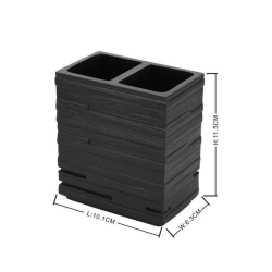 Optima Salea porte-brosse en polyrésine durable, brun (SAL11)