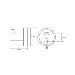 Omega Crochet de salle de bain, fixation sans vis, blanc (104106024)
