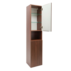 Evolution 36x165x32 cm meuble de salle de bain suspendu haut, noyer Aida mat (SATEVOV36NA)