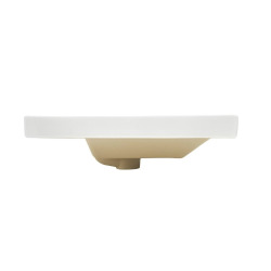 B-Way 121x46 cm double vasque semi-encastrée en céramique, pour meuble de salle de bain SATEVO120NA, blanc (SATBW212046)