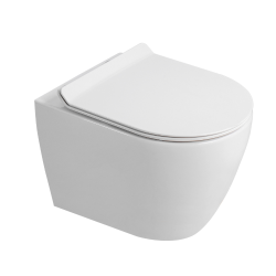 Duofix pack WC bâti-support UP100 + WC suspendu sans bride Ceramia avec abattant SoftClose + plaque noir mat (GEBCEPXWT04-FR)