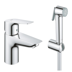 Grohe Start Edge mitigeur monocommande lavabo 1/2″, taille S + douchette extractible, chrome (G23773001)