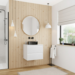 Ceramia Nouveau meuble de salle de bain 60 cm, blanc cassé (CERAMIA-3OW60)