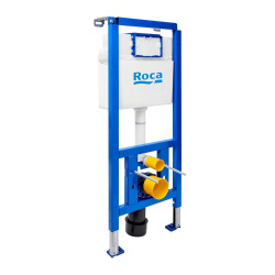 Bâti-support WC suspendu, installation sur cloison légère, hauteur 112 cm, chasse 2/4-6 L + plaque noir mat (ROB02-FR)