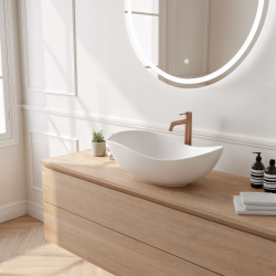 Ceramia PixL 51 x 38 x 19 cm vasque à poser Infinitio, sans trop-plein, blanc (CEPX5038WM)