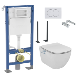 Geberit Pack Autoportant Bati-support Geberit Duofix + WC sans bride Ideal Standard Tesi