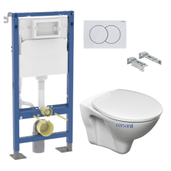 Geberit Pack Autoportant Bati-support Geberit Duofix + WC suspendu Jika Neo + Plaque blanche (S-LineProGebX)