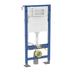 Duofix Pack WC bâti 112 cm + WC suspendu sans bride avec abattant SoftClose Swiss Aqua Technologies + plaque (GEBSTBRWR01MAN-FR)