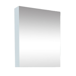 B-Way 60x75 cm armoire de salle de bain en chêne lamellé-collé avec miroir intégré (BWAY60CABOAK)