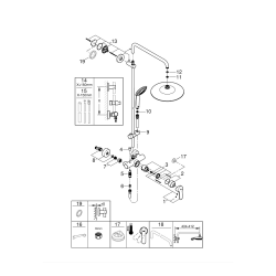  Vitalio Joy System 260 Colonne de douche avec mitigeur monocommande, Chrome (27684001)