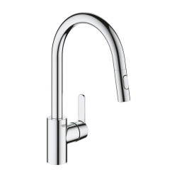 Grohe Get mitigeur monocommande évier "col de cygne" avec douchette extractible 2 jets (31484001)