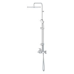 Tempesta Cosmopolitan System 250 Cube colonne bain/douche avec mitigeur mural monocommande, chrome (G26693000)