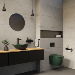 PixL 50,5x38x18 cm vasque à poser + Swiss Aqua Technologies Mood mitigeur lavabo XL + Ceramia PixL bonde (CEPX505GEMSAT285C)