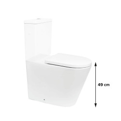 Brevis cuvette WC à poser sans bride en céramique, blanc (SATBRE32M)