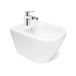 Vitra Integra bidet suspendu et trop-plein, 35,5x54 cm + Grohe Mitigeur monocommande 1/2" (7042-0288G23331000)